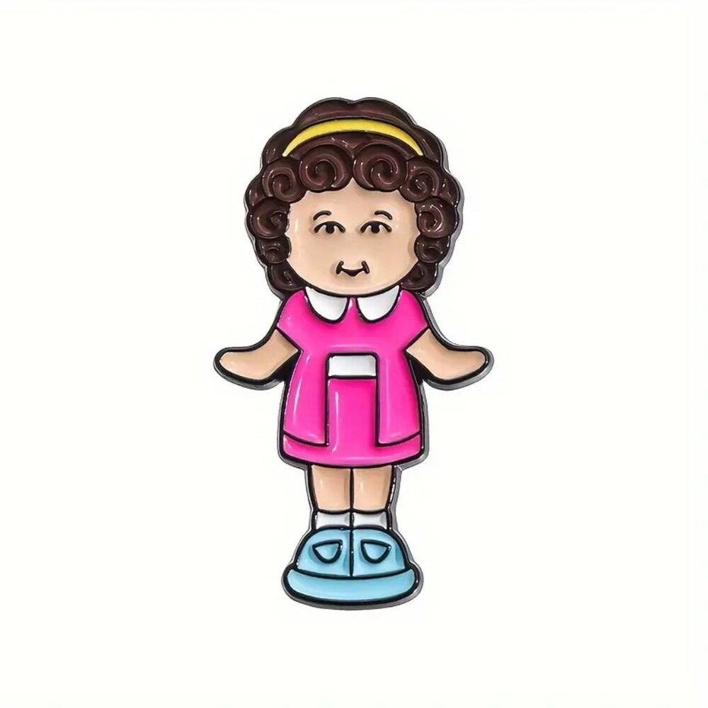 🌹Polly Pocket Metal Pin - Polly Doll Pink Dress